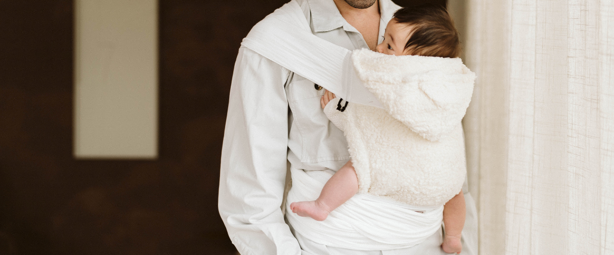 Mei tai baby carrier teddy ecru