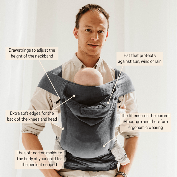 Mei tai baby carrier uni | Champagne