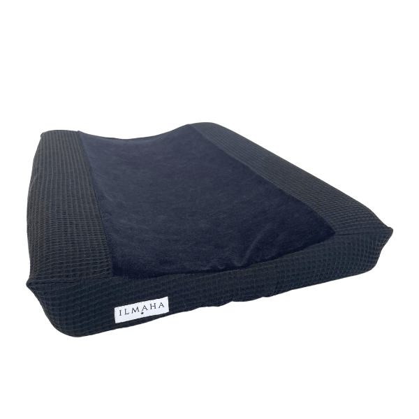 Aankleedkussenhoes velours | Zwart