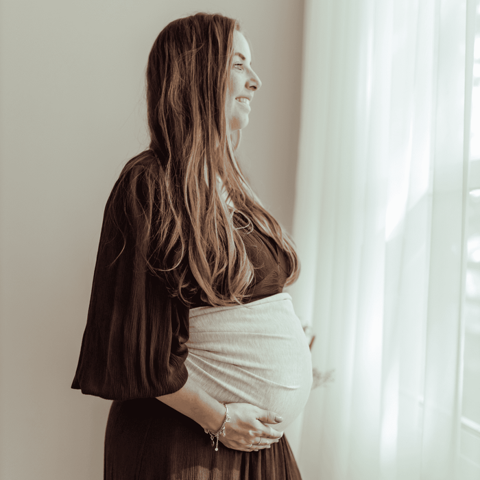 Belly wrap soft sweat | Gemêleerd beige