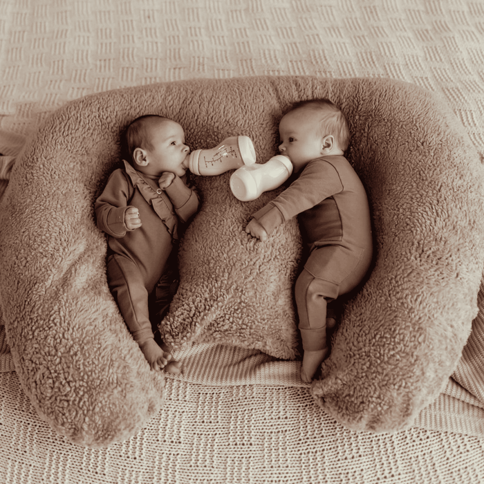 Nursing pillow cover twin teddy | Taupe