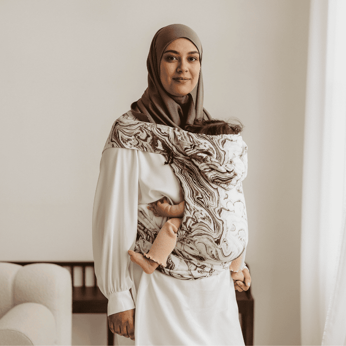 Mei tai baby carrier marble | Old pink