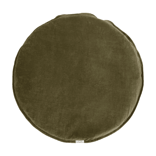 Boxkleed rond velours | Leger Groen