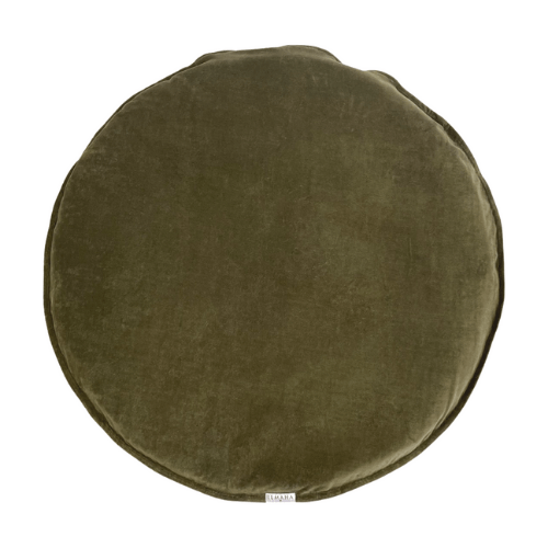 Boxkleed hoes rond velours | Leger Groen