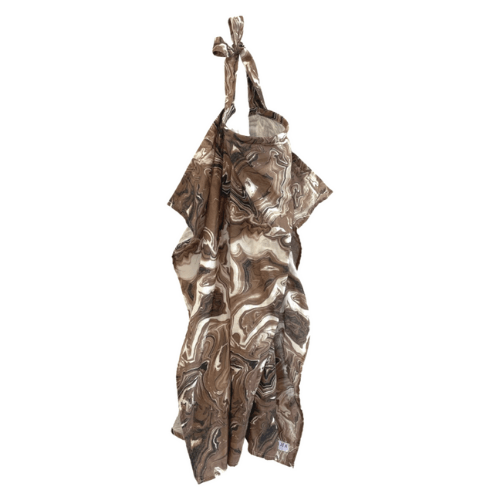 Voedingsdoek marble | Bruin