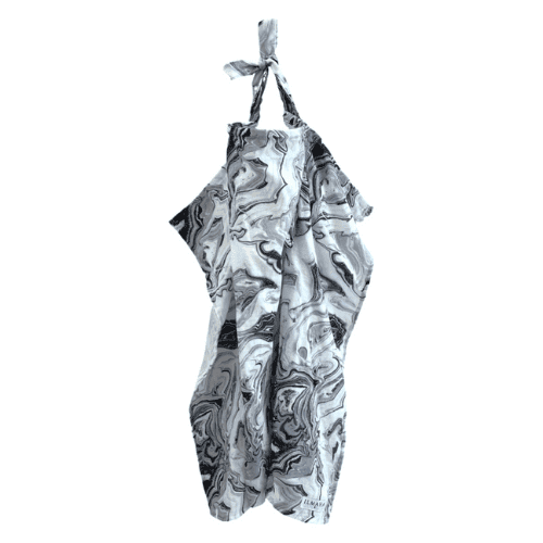 Voedingsdoek marble | Grijs