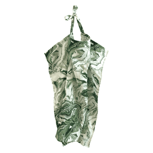 Voedingsdoek marble | Groen