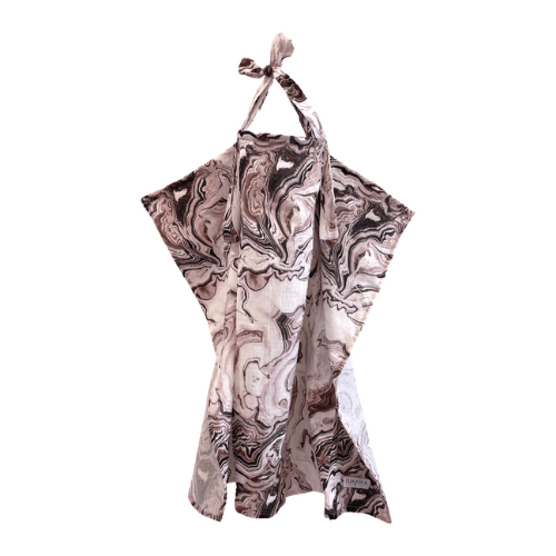 Voedingsdoek marble | Oud roze