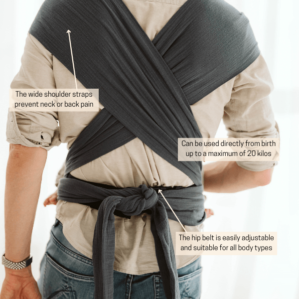 Mei tai baby carrier marble | Grey