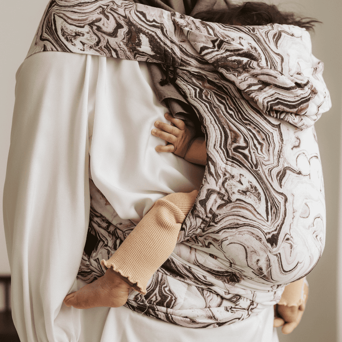 Mei tai baby carrier marble | Old pink