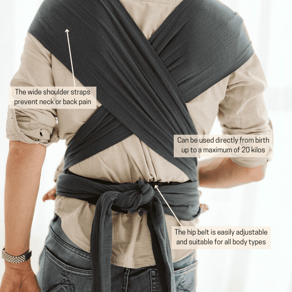 Mei tai baby carrier uni | Light gray