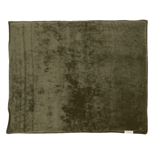 Box blanket rectangle velour | Army Green