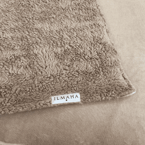 Box blanket rectangle teddy | Taupe