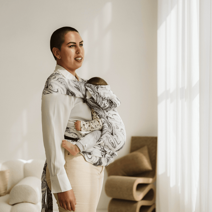 Mei tai baby carrier marble | Grey