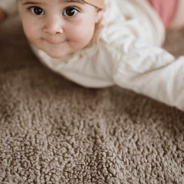 Boxkleed hoes rechthoek teddy | Taupe