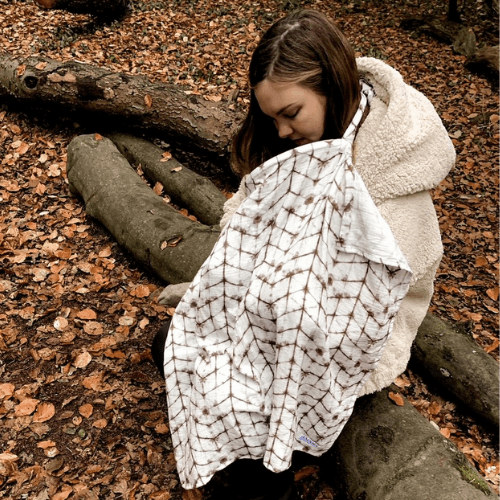 Voedingsdoek geo | Bruin