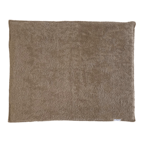 Boxkleed hoes rechthoek teddy | Taupe