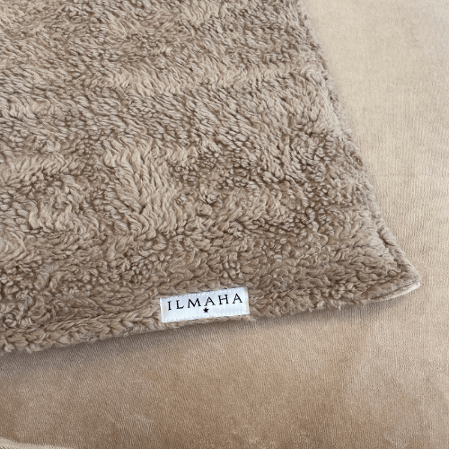 Boxkleed hoes rechthoek teddy | Taupe