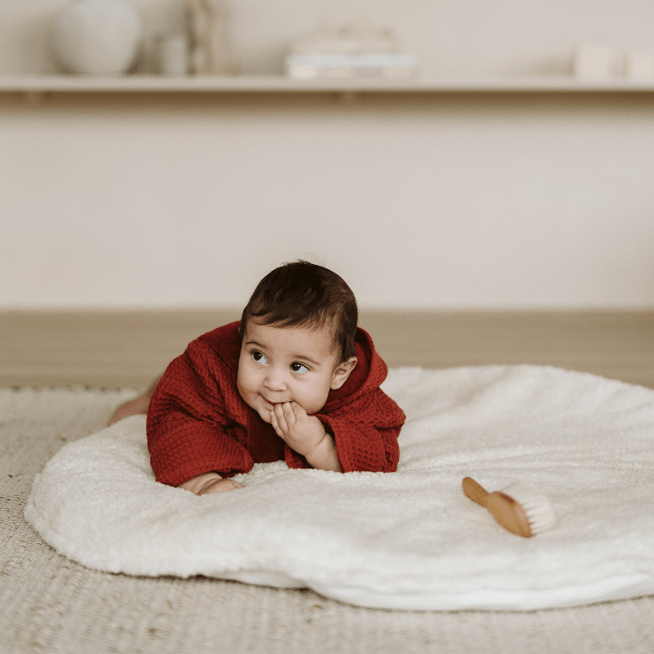 Boxkleed hoes rond teddy | Ecru