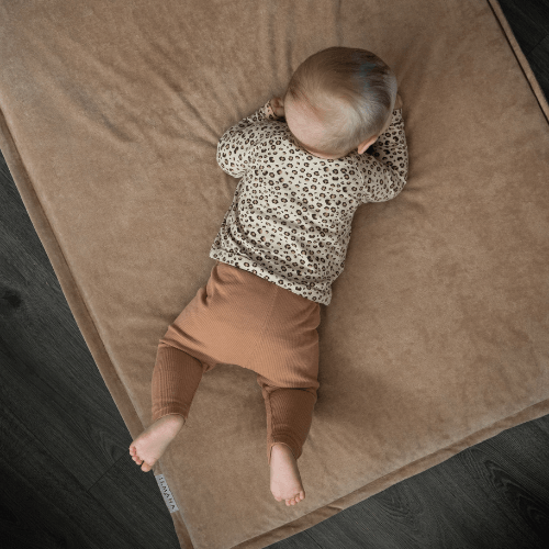 Boxkleed hoes rechthoek velours | Champagne